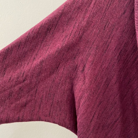 TITIKA Active Wear Couture Burgundy Cowl Neck Yoga Terry Clothe Wrap Sweater - Picture 8 of 8